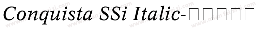 Conquista SSi Italic字体转换